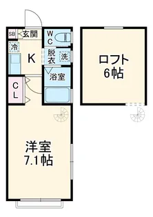 ルミノッソⅡ【101号室】の間取り