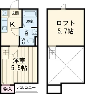 アール上尾【1階】の間取り