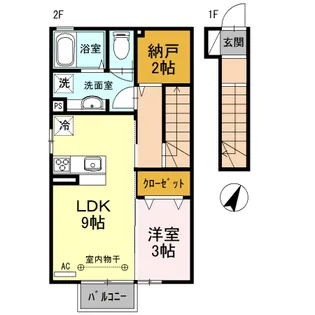 セジョール北鴻巣【2階】の間取り