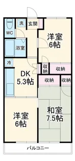 ルプチーニ松岡Ⅰ【2階】の間取り