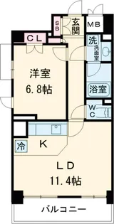 パーク・ノヴァ調布【708号室】の間取り