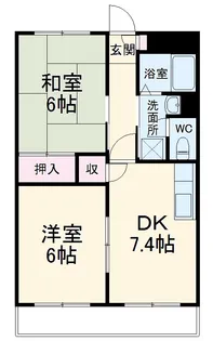 ローマンローズ【1階】の間取り