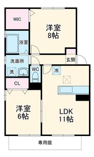 リビングタウン北上尾 A【1階】の間取り