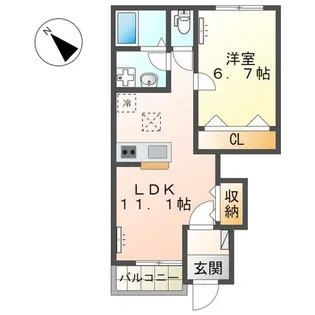 サニーモール・Ⅱ【1階】の間取り