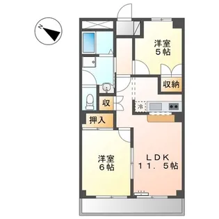 ロイヤルヒルズ【606号室】の間取り