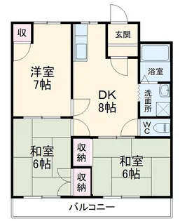 フルールミナミ【1階】の間取り
