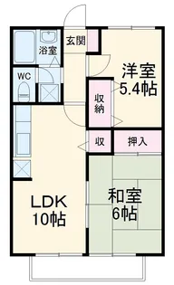 ベルグランあさひB棟【2階】の間取り