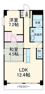 猪高ハイツ【401号室】の間取り