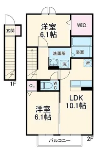 ボナール泉台B【2階】の間取り