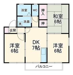 トゥインクルコート畔D【108号室】の間取り