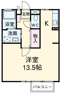 アヴェニュー小松寺A【102号室】の間取り