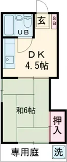 三鷹永谷ハイツ2【101号室】の間取り