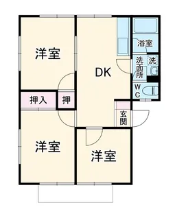 シャンベール浪花【2階】の間取り