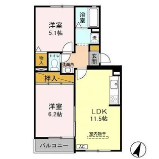 ベルウッド弐番館【3階】の間取り