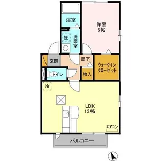 ベルフラットC棟【2階】の間取り