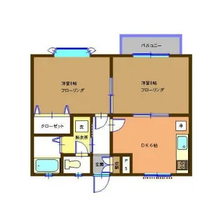 パレス紀風【1階】の間取り