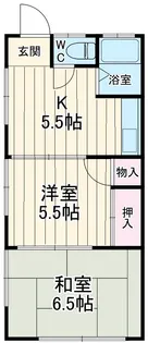 ハイツ秋山【2階】の間取り