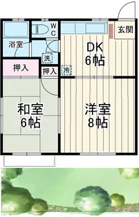 サンパレス八千代台6番館【102号室】の間取り