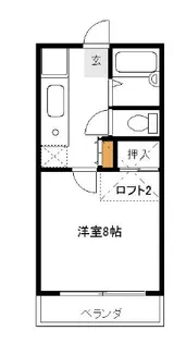 千謡ハイツ(センヨウハイツ)【2階】の間取り