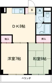 グリーンサンハイツ【502号室】の間取り