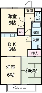 サープラススリーモリヤマ【2階】の間取り
