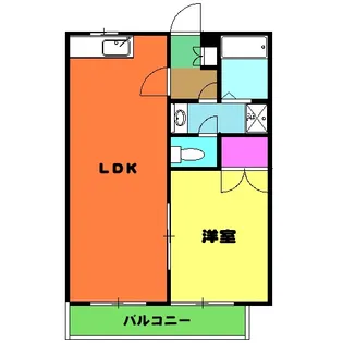 カトレアハイツ園生C棟【2階】の間取り