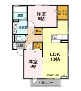 フォレスタⅡ【201号室】の間取り