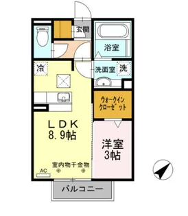 シャトル緑ヶ丘【1階】の間取り