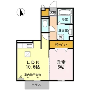 セントレ カーサ【1階】の間取り