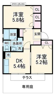 Domain (ドゥマン) A棟【1階】の間取り
