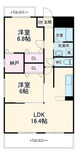 カーサ犬山Ⅰ【301号室】の間取り