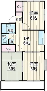 ヤマトハイツ八千代台【201号室】の間取り