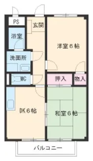 西里ハイツB【201号室】の間取り