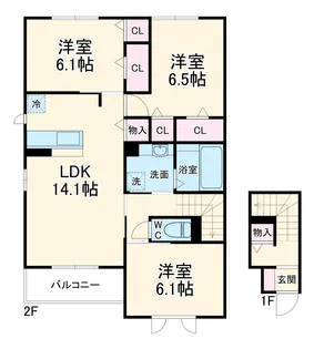 クレール桜【2階】の間取り