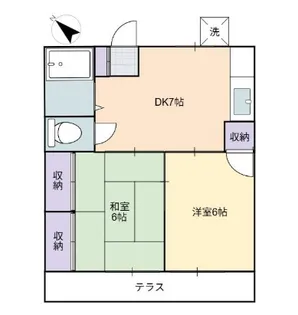 小川コーポ【1階】の間取り