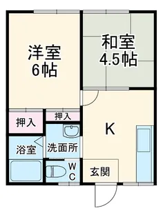 グリーンハイツ相良B棟【2階】の間取り