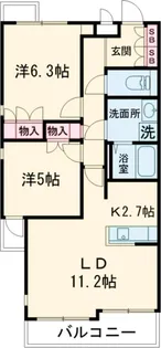 プレジオコート平和台【2階】の間取り