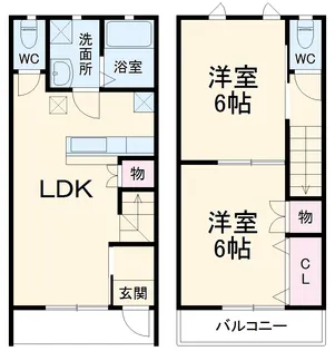 メゾネットSAWA【1階】の間取り