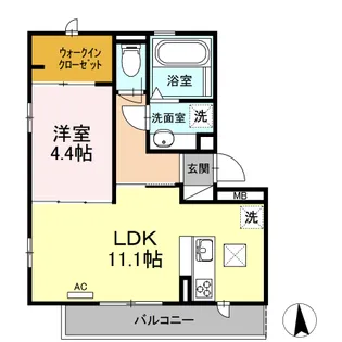 カトル セゾンⅢ【3階】の間取り