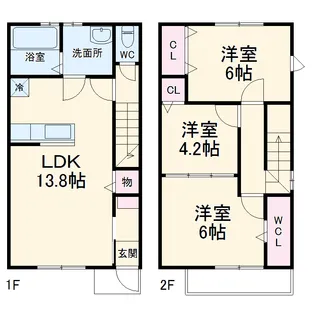 カンタービレA【103号室】の間取り