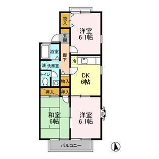 メゾンベール壱番館【1階】の間取り