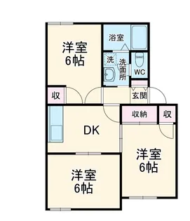 パークハイムゆりのきB【2階】の間取り