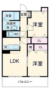 サンフラワー村上【2階】の間取り