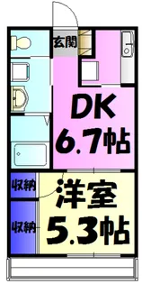 タカラフラットⅡ【1階】の間取り
