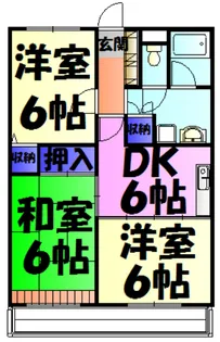 ホーリーグランド稲毛山王【4階】の間取り