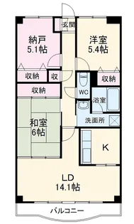メイプル稲毛【2階】の間取り