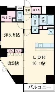 KDXレジデンス三鷹【10階】の間取り