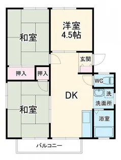 グリーンタウン勝田台A棟【1階】の間取り
