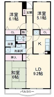 セトオーズ【2階】の間取り