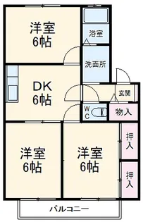 カトレア【B205号室】の間取り